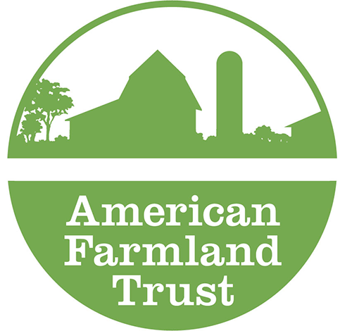 Go to A green icon of a barn and silo with the text American Farmland Trust.